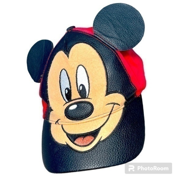 DISNEY KIDS RED MICKEY MOUSE EARS ADJUSTABLE HAT, OS - Picture 1 of 5